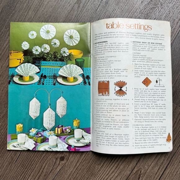 Vintage 1970s The Paper Tique Paper Crafts Booklet Kleenex Tissue Boutique - Picture 9 of 11